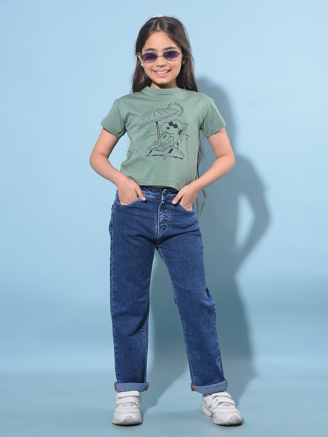 Cotton fashion jeans for girls