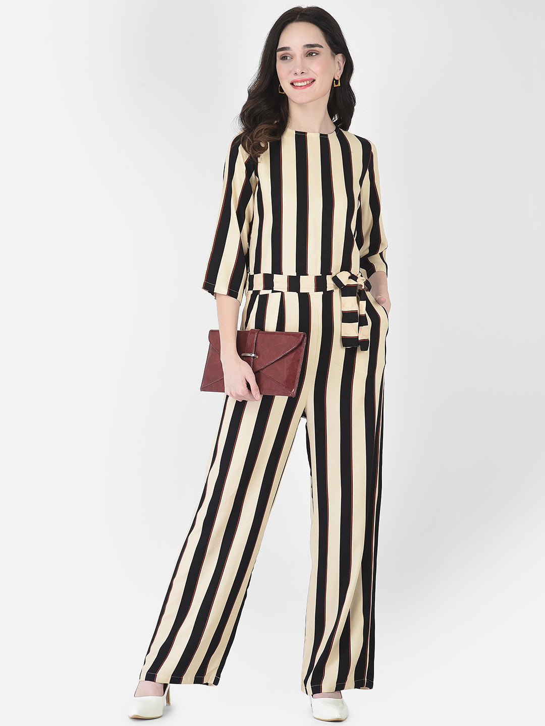 Black and yellow striped jumpsuit online