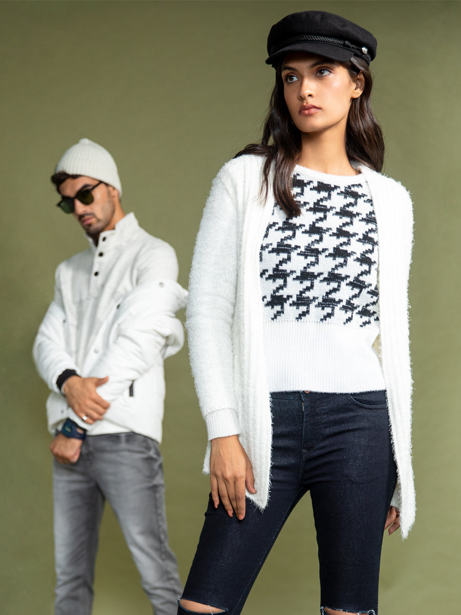 Nerin Cropped Sweater White