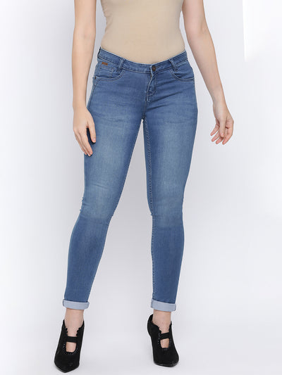 Light-Wash Denims-Women Jeans-Crimsoune Club