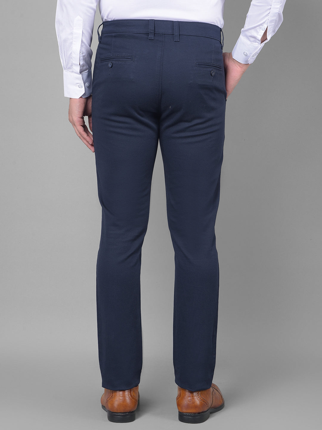 Navy Blue Trousers-Men Trousers-Crimsoune Club