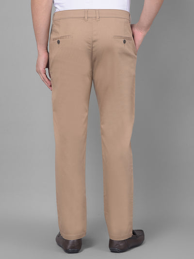 Beige Trousers-Men Trousers-Crimsoune Club