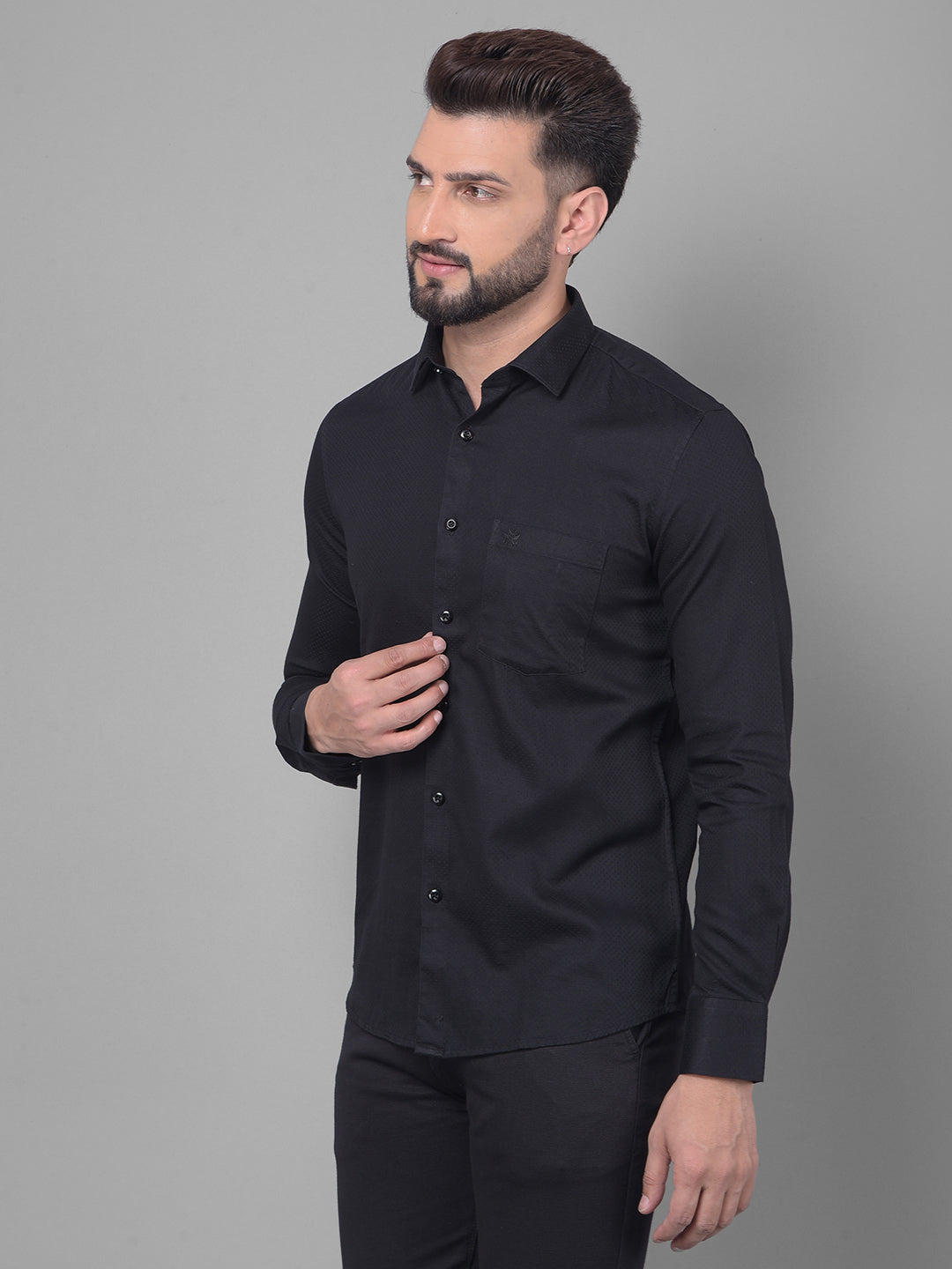 Black Shirt-Men Shirts-Crimsoune Club