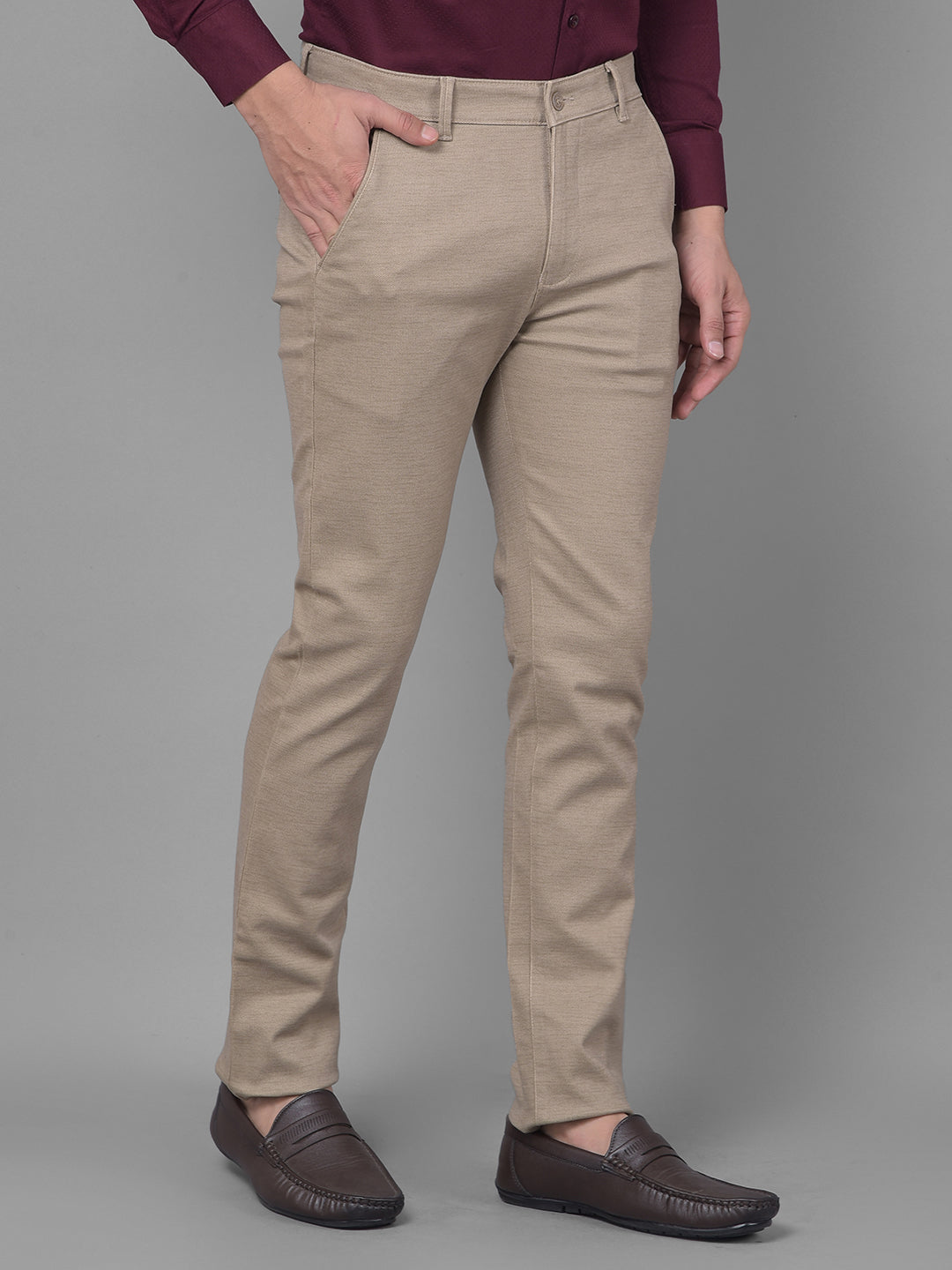 Brown Trousers-Men Trousers-Crimsoune Club