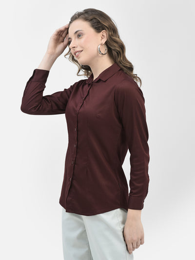 Maroon Shirt-Women Shirts-Crimsoune Club