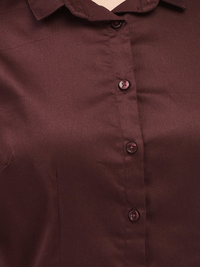 Maroon Shirt-Women Shirts-Crimsoune Club