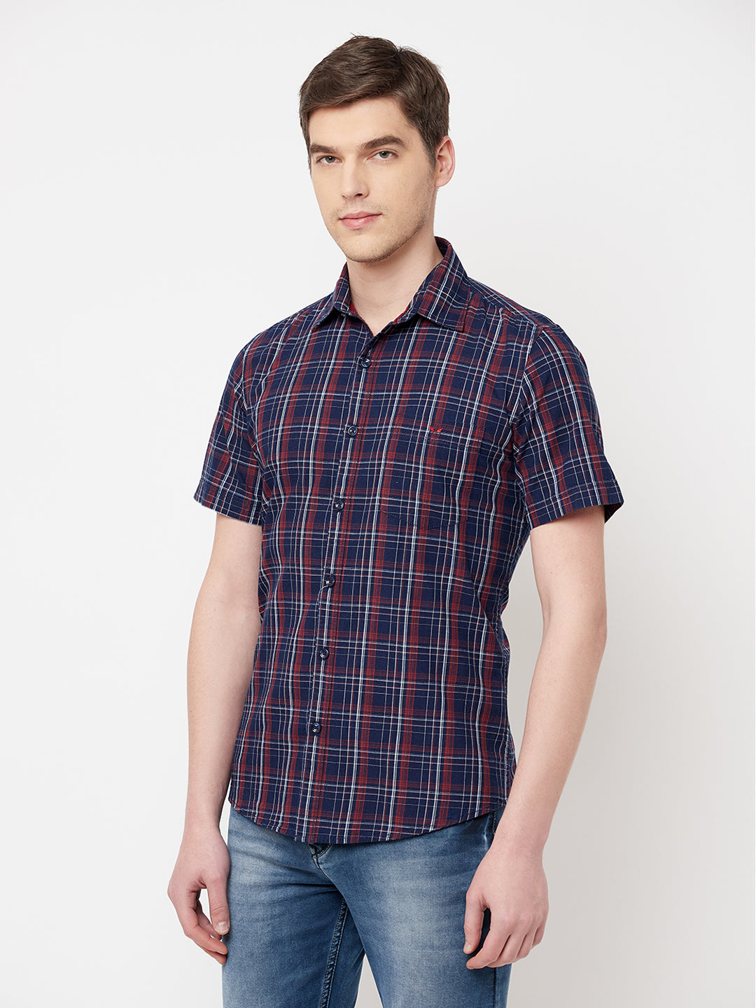 Multi-Colored Checked Casual Shirt-Men Shirts-Crimsoune Club