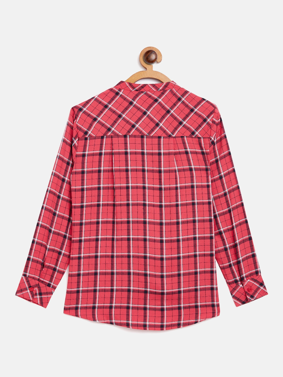 Checked Red Shirt-Girls Shirts-Crimsoune Club