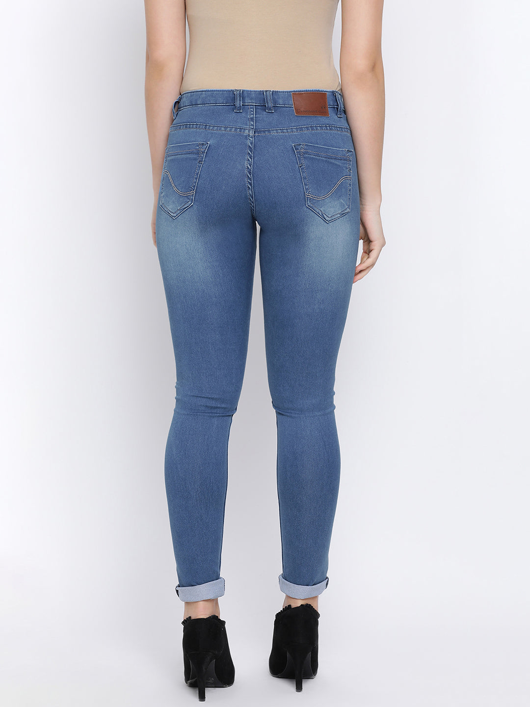 Light-Wash Denims-Women Jeans-Crimsoune Club