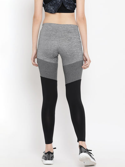 Grey Colourblocked Track Pants-Women Track Pants-Crimsoune Club