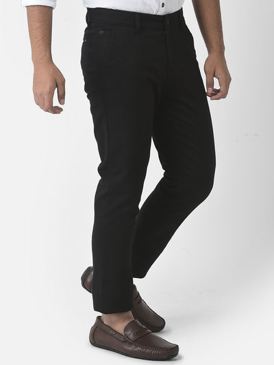 Black Chino Trousers-Boys Trousers-Crimsoune Club