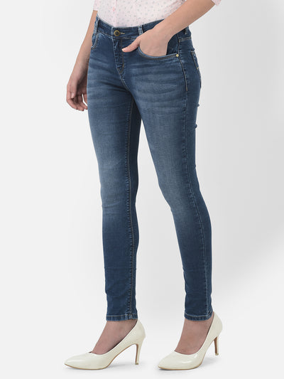 Blue Jeans-Women Jeans-Crimsoune Club