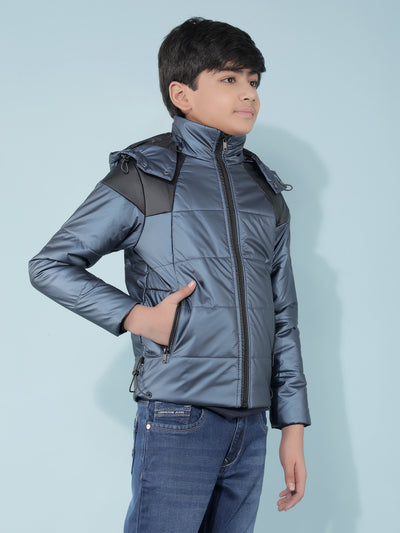 Blue Padded Jacket-Boys Jackets-Crimsoune Club