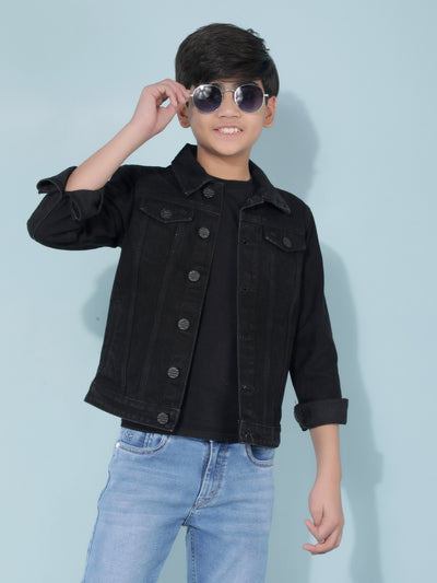 Blue Denim Jacket-Boys Jackets-Crimsoune Club