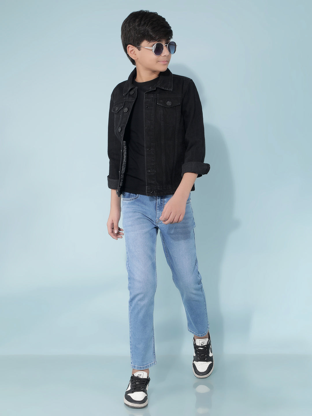 Blue Denim Jacket-Boys Jackets-Crimsoune Club