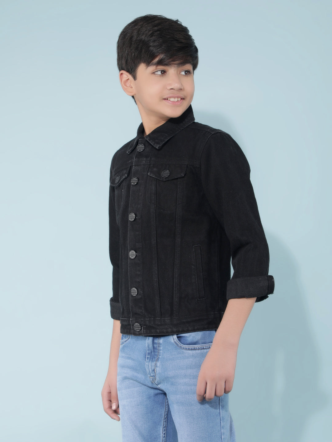 Blue Denim Jacket-Boys Jackets-Crimsoune Club