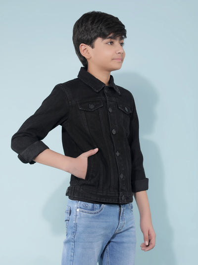 Blue Denim Jacket-Boys Jackets-Crimsoune Club