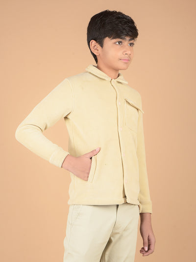 Beige Corduroy Shacket