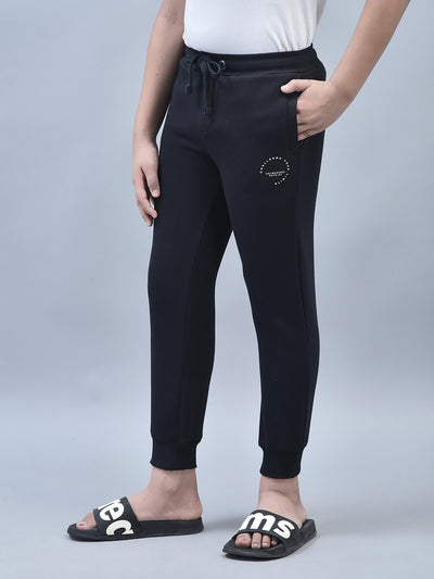 Navy Blue Joggers-Boys Joggers-Crimsoune Club