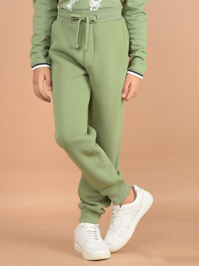 Green Joggers-Boys Joggers-Crimsoune Club