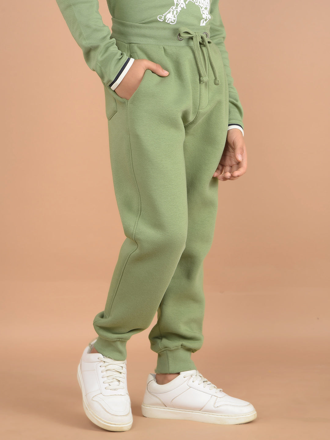 Green Joggers-Boys Joggers-Crimsoune Club