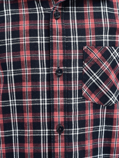 Checked Red Shirt-Boys Shirts-Crimsoune Club