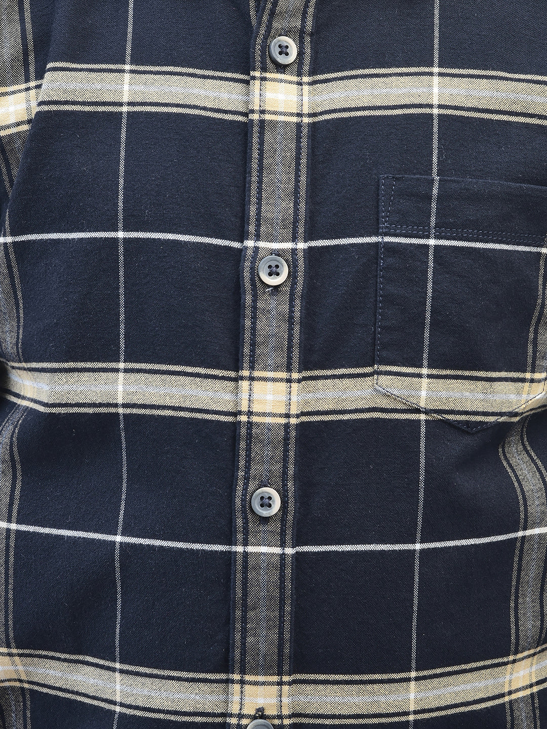 Navy Blue Checked Shirt-Boys Shirts-Crimsoune Club