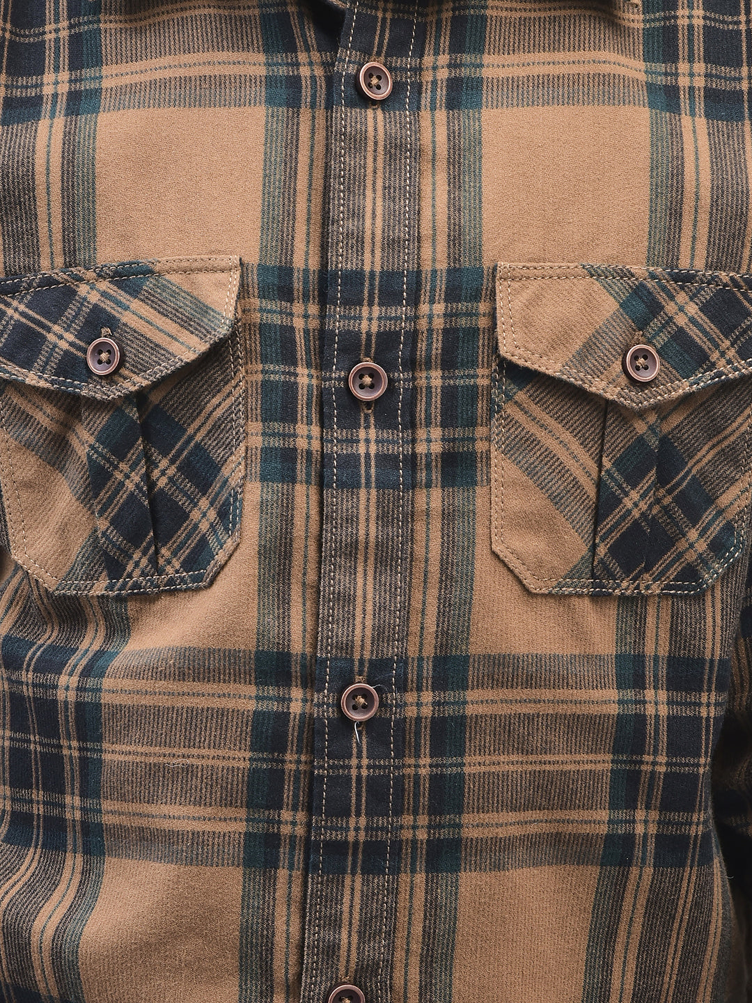 Brown Checked Shirt-Boys Shirts-Crimsoune Club