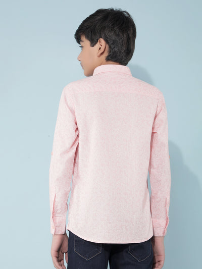 Pink Printed Shirt-Boys Shirts-Crimsoune Club