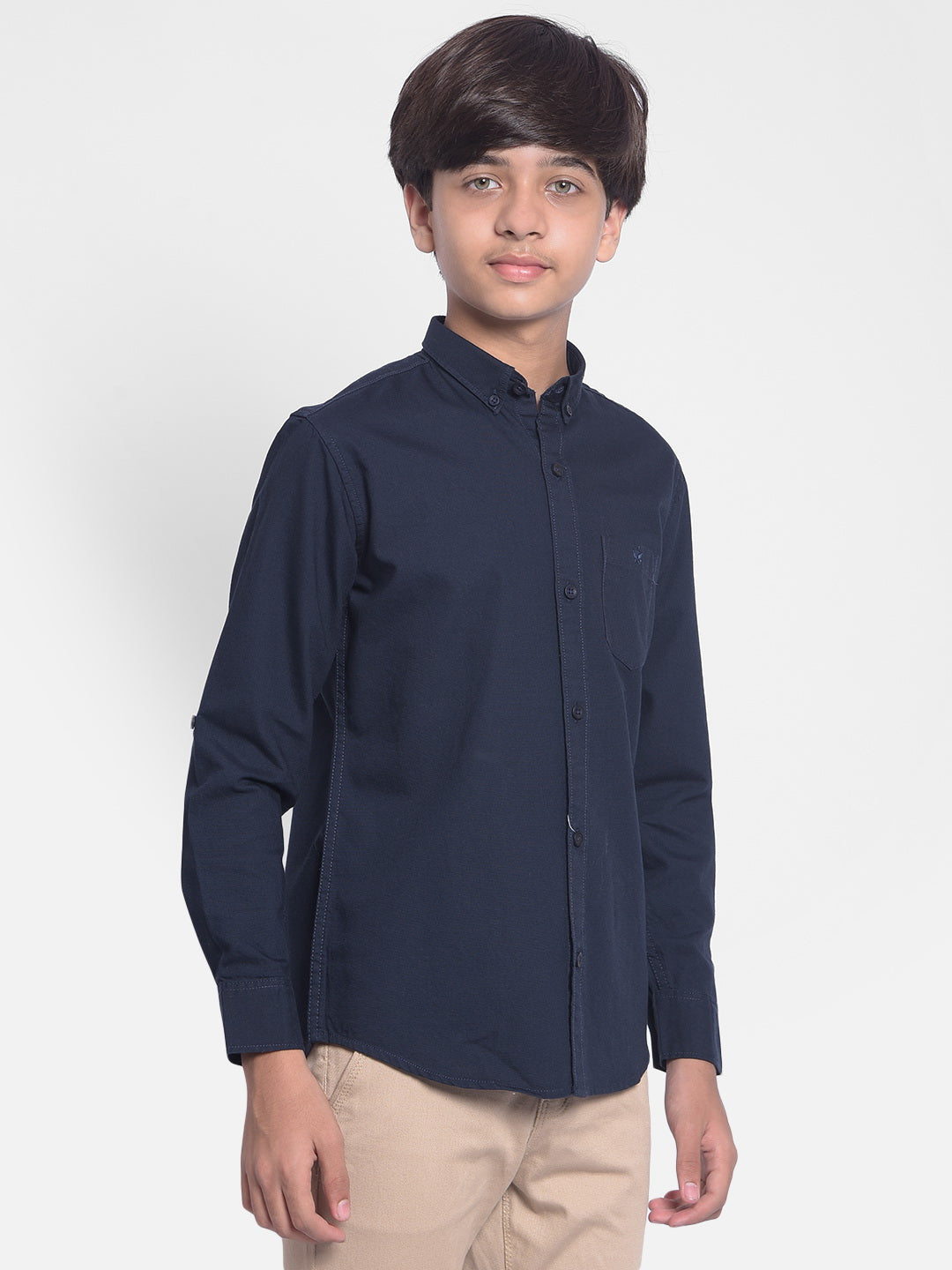 Navy Blue Shirt-Boy Shirts-Crimsoune Club