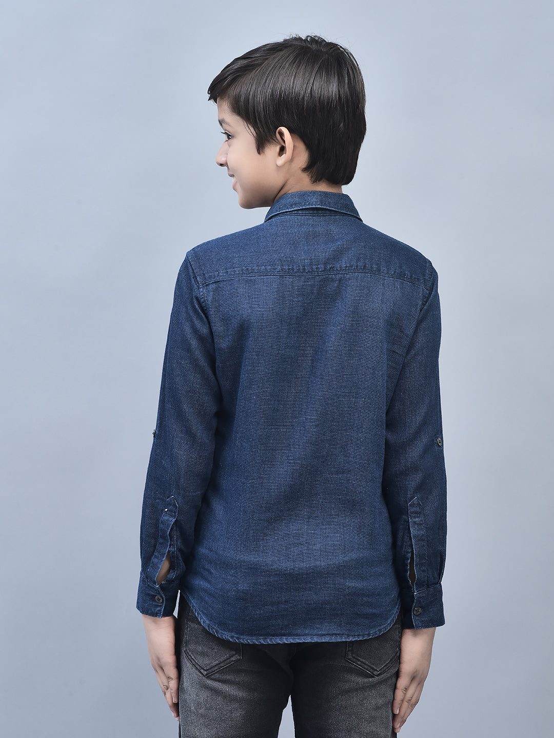 Navy Blue Shirt-Boys Shirts-Crimsoune Club