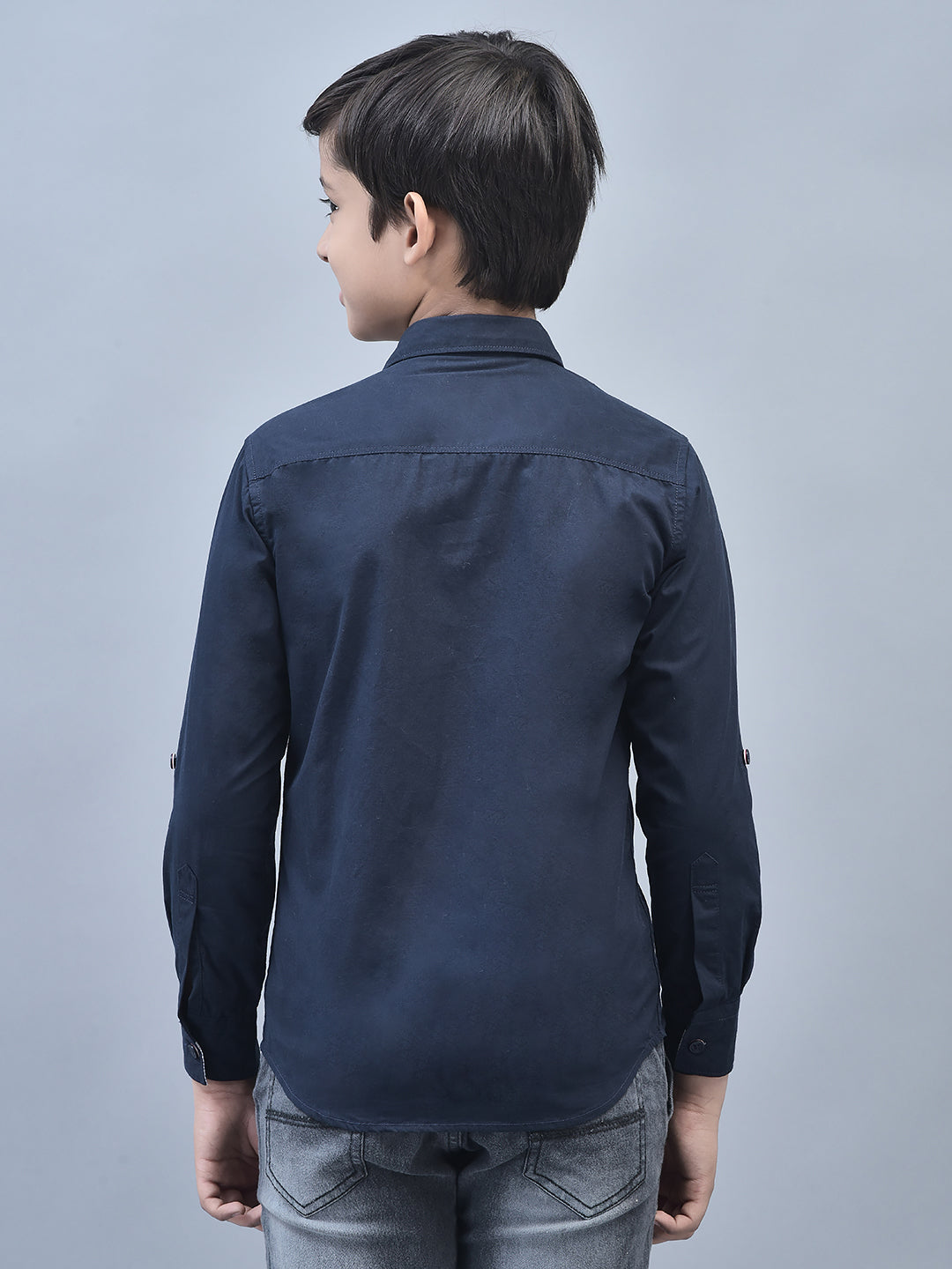 Navy Blue Shirt-Boys Shirts-Crimsoune Club