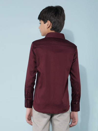 Maroon Shirt-Boys Shirts-Crimsoune Club