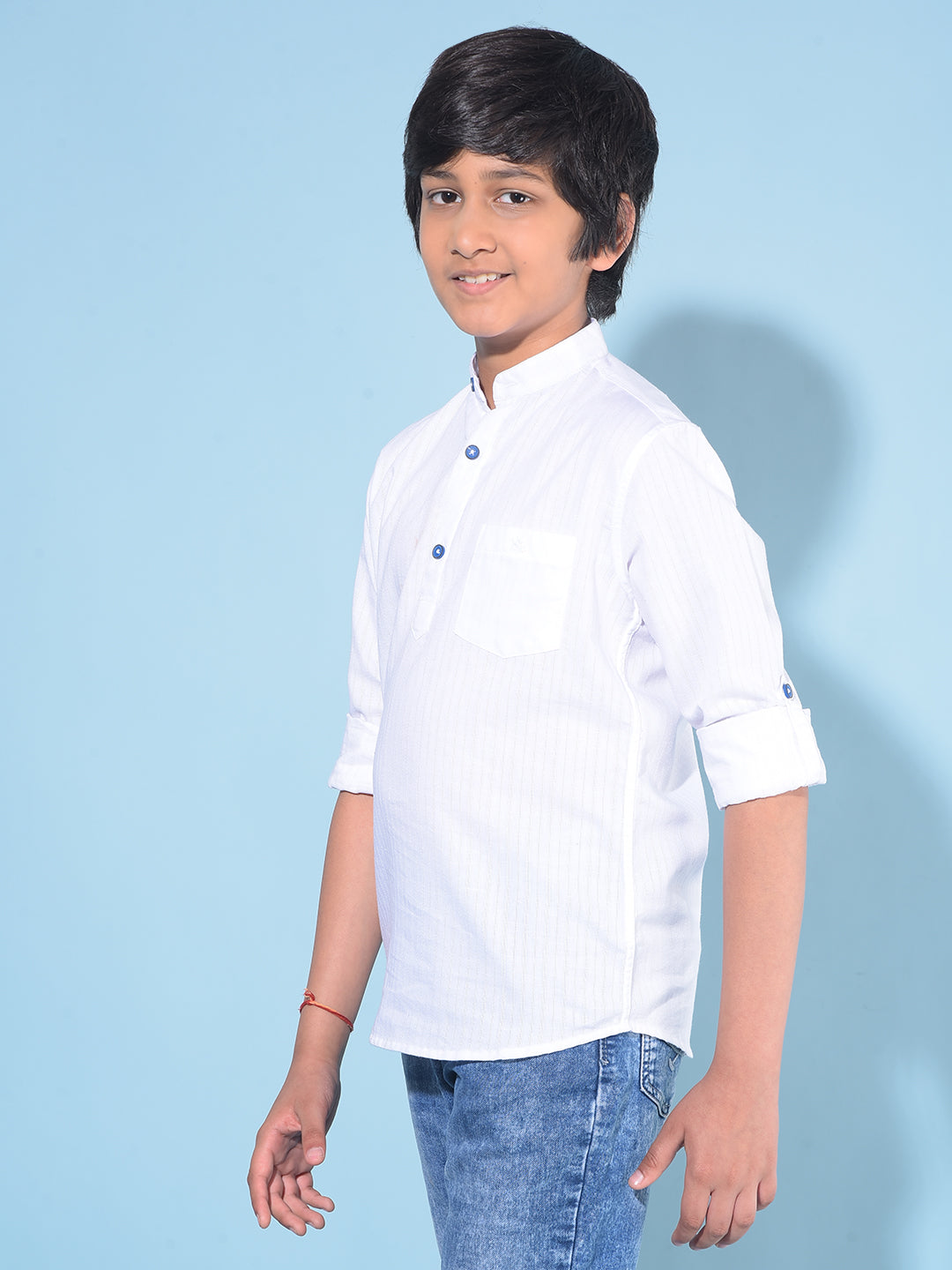 White Linen Kurta-Boys Kurta-Crimsoune Club