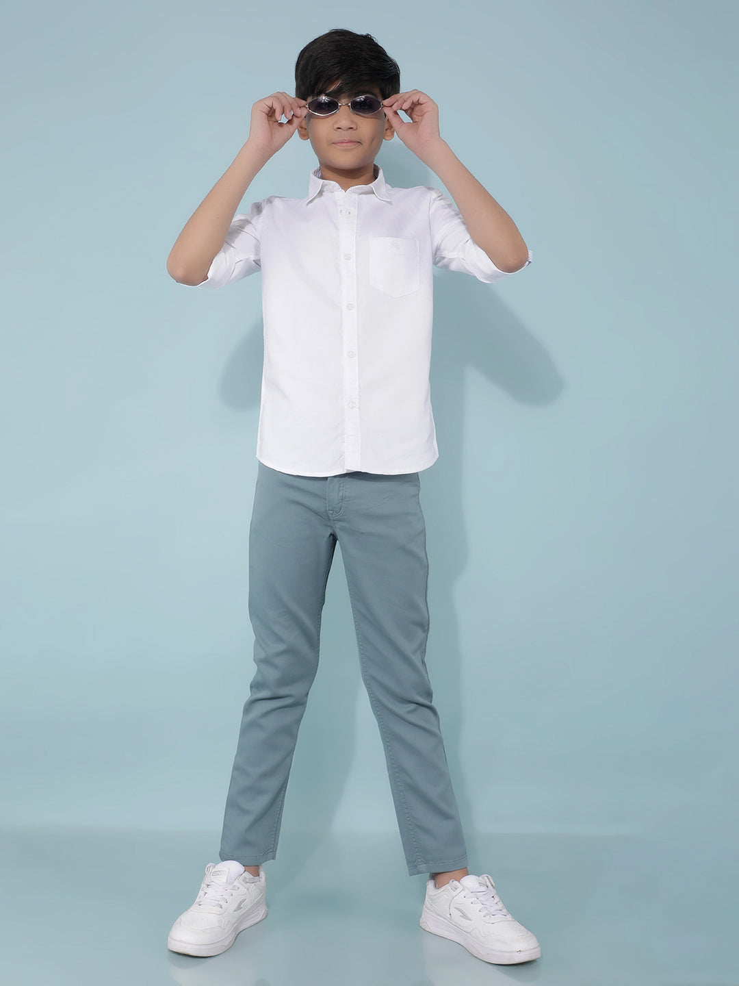 White 100% Cotton Shirt-Boys Shirts-Crimsoune Club