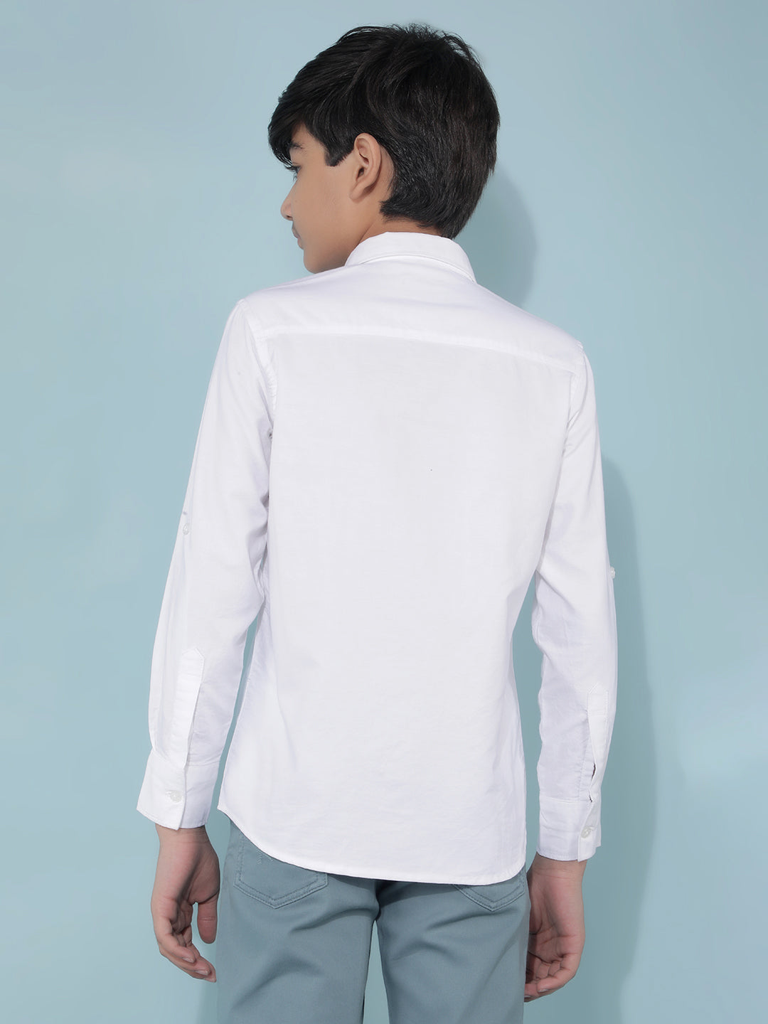 White 100% Cotton Shirt-Boys Shirts-Crimsoune Club