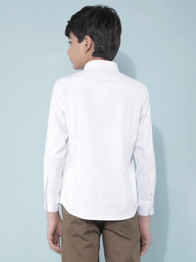 White Shirt-Boys Shirts-Crimsoune Club