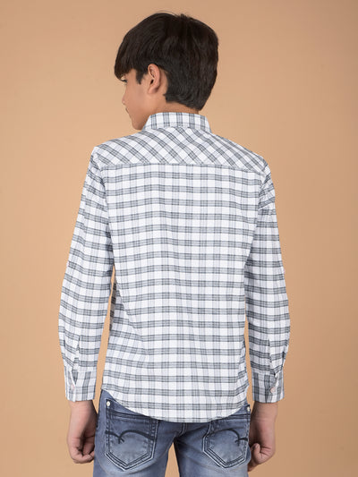 White Checked 100% Cotton Shirt