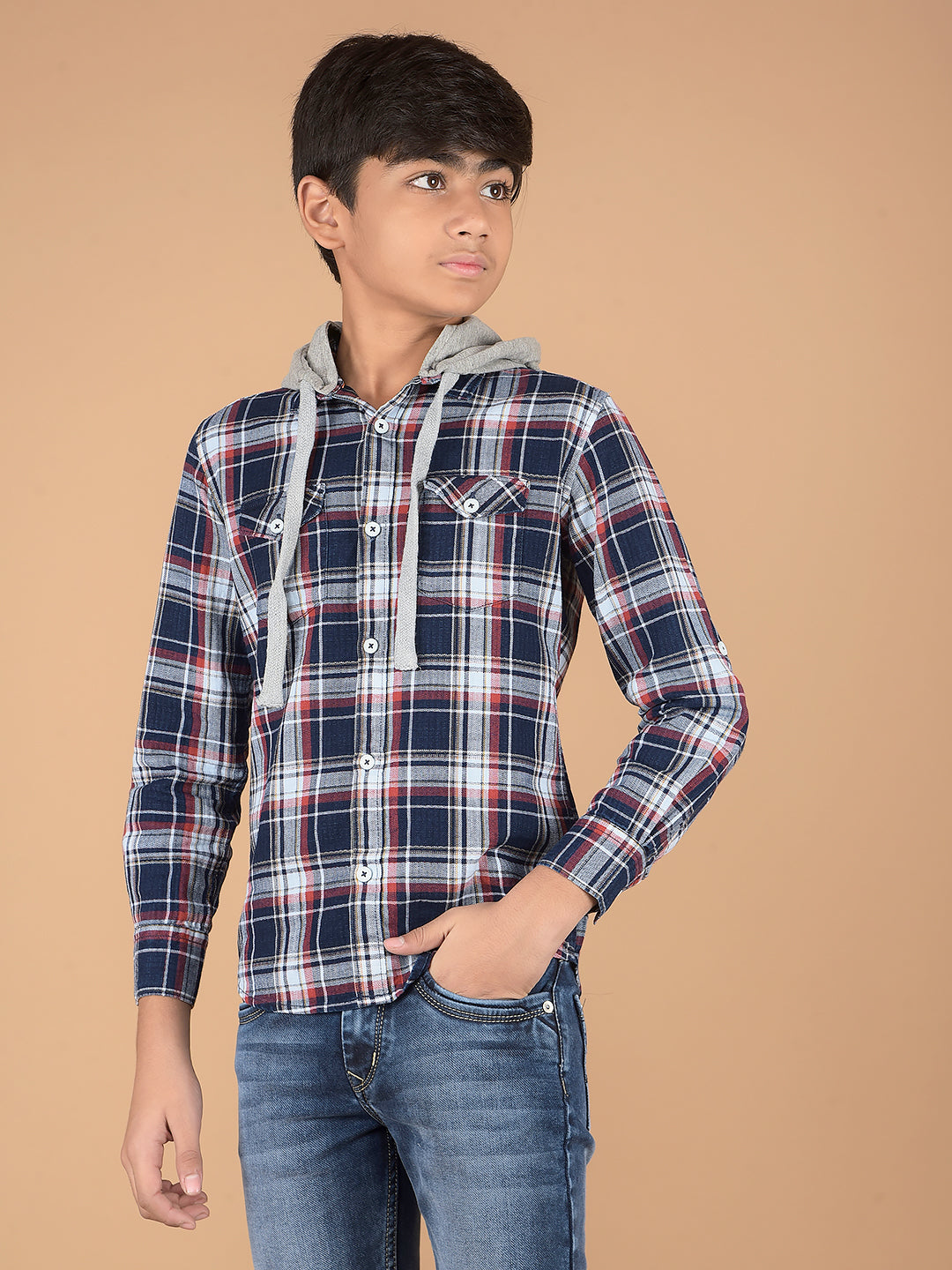 Red Checked 100% Cotton Shirt