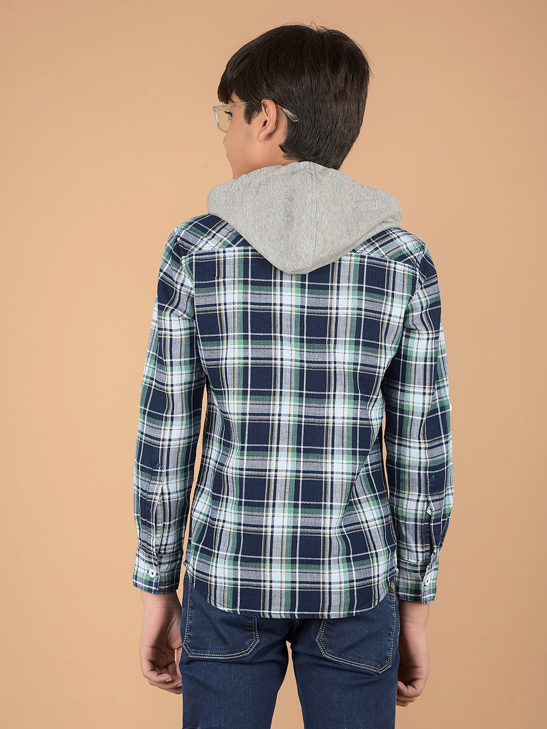 Green Checked 100% Cotton Shirt