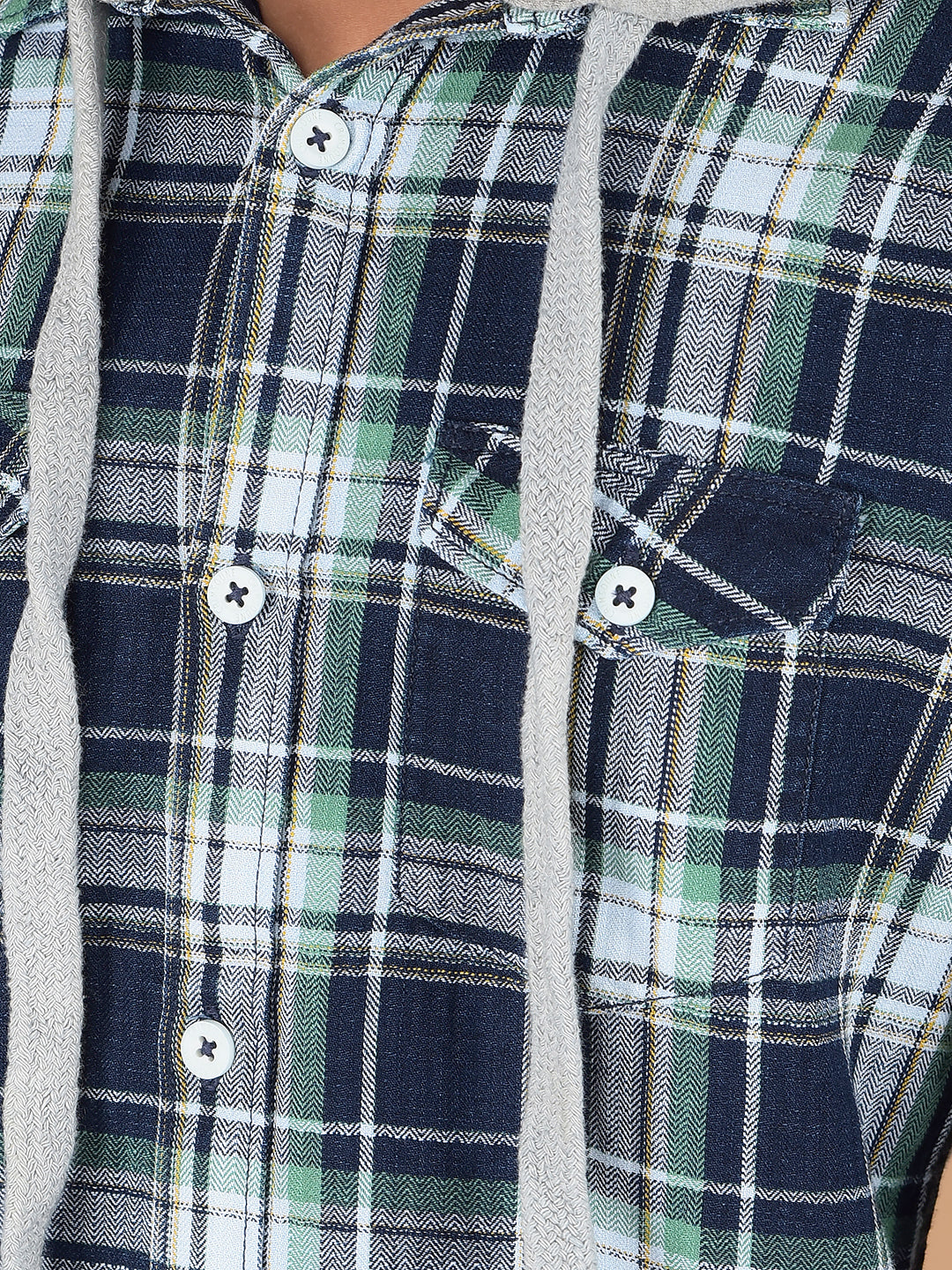 Green Checked 100% Cotton Shirt