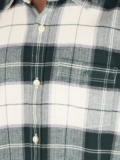 Green Checked 100% Cotton Shirt