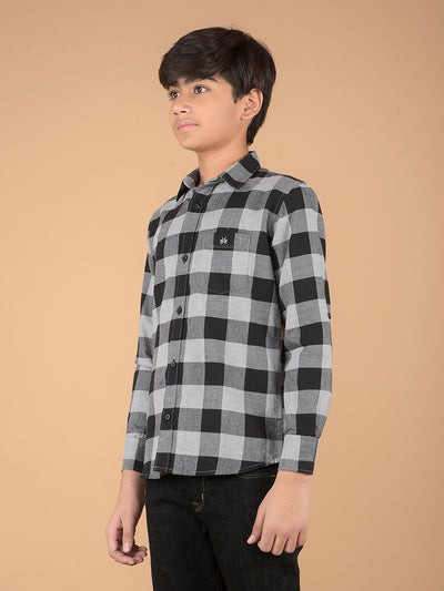 Black Checked 100% Cotton Shirt