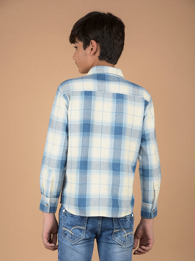 Blue Checked 100% Cotton Shirt