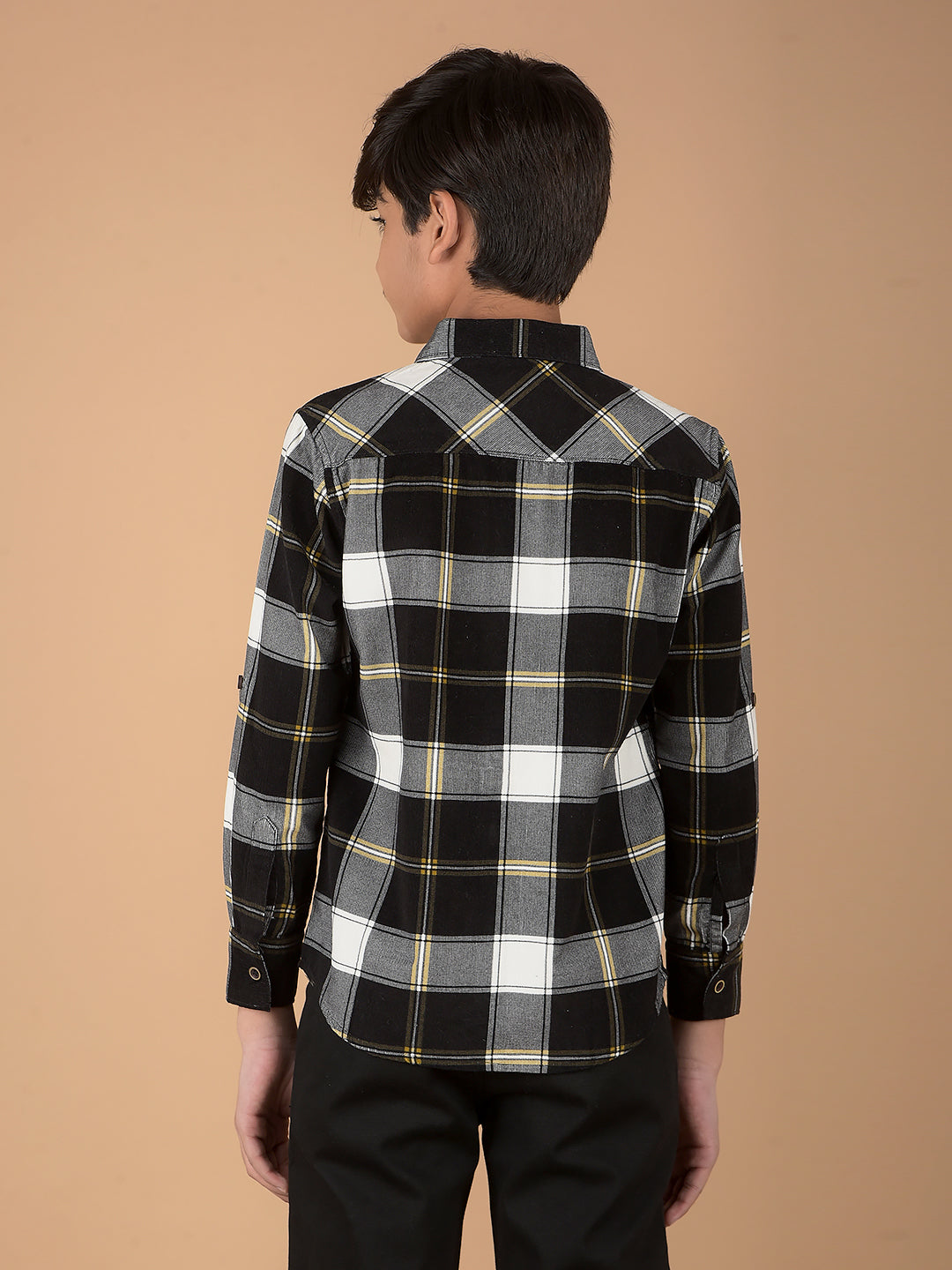 Black Checked 100% Cotton Shirt