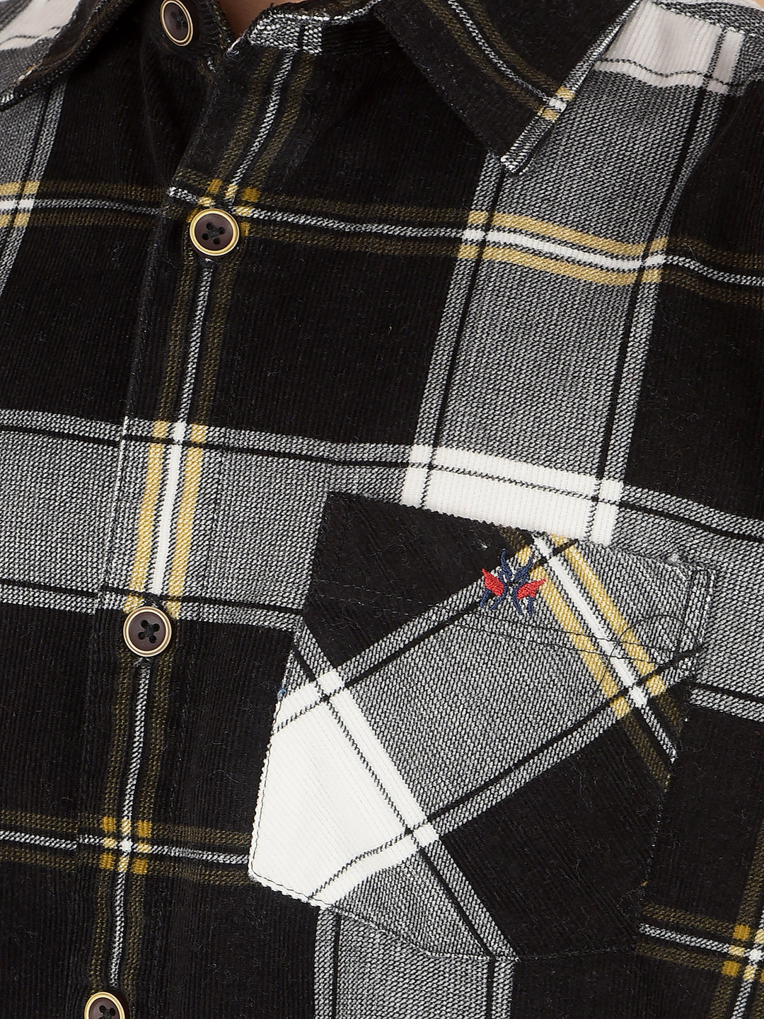 Black Checked 100% Cotton Shirt