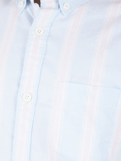 Blue Vertical Stripes 100% Cotton Shirt