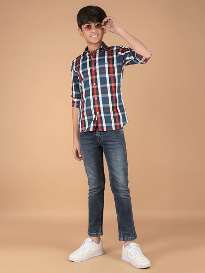 Multi-Color Checked 100% Cotton Shirt