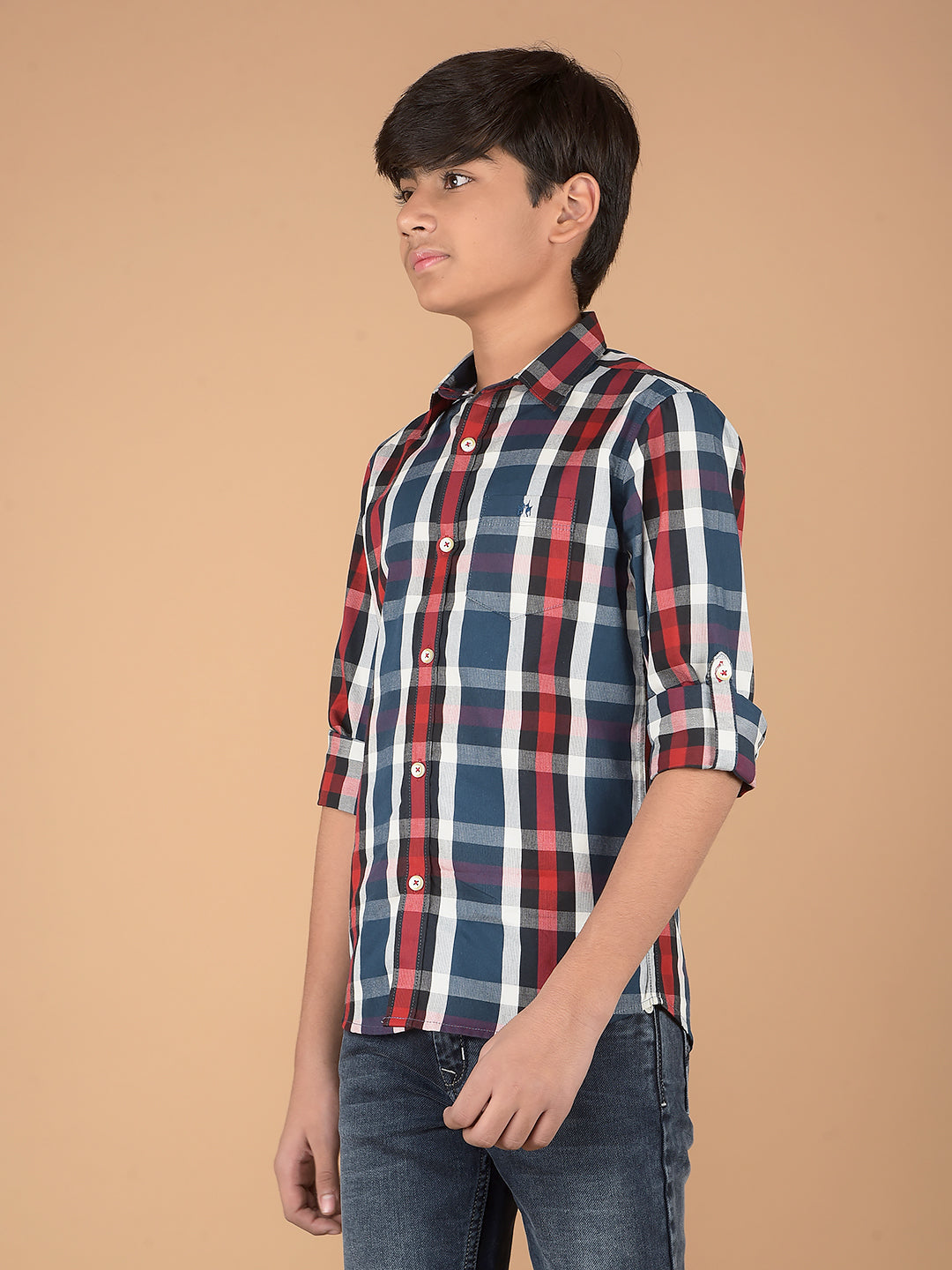 Multi-Color Checked 100% Cotton Shirt