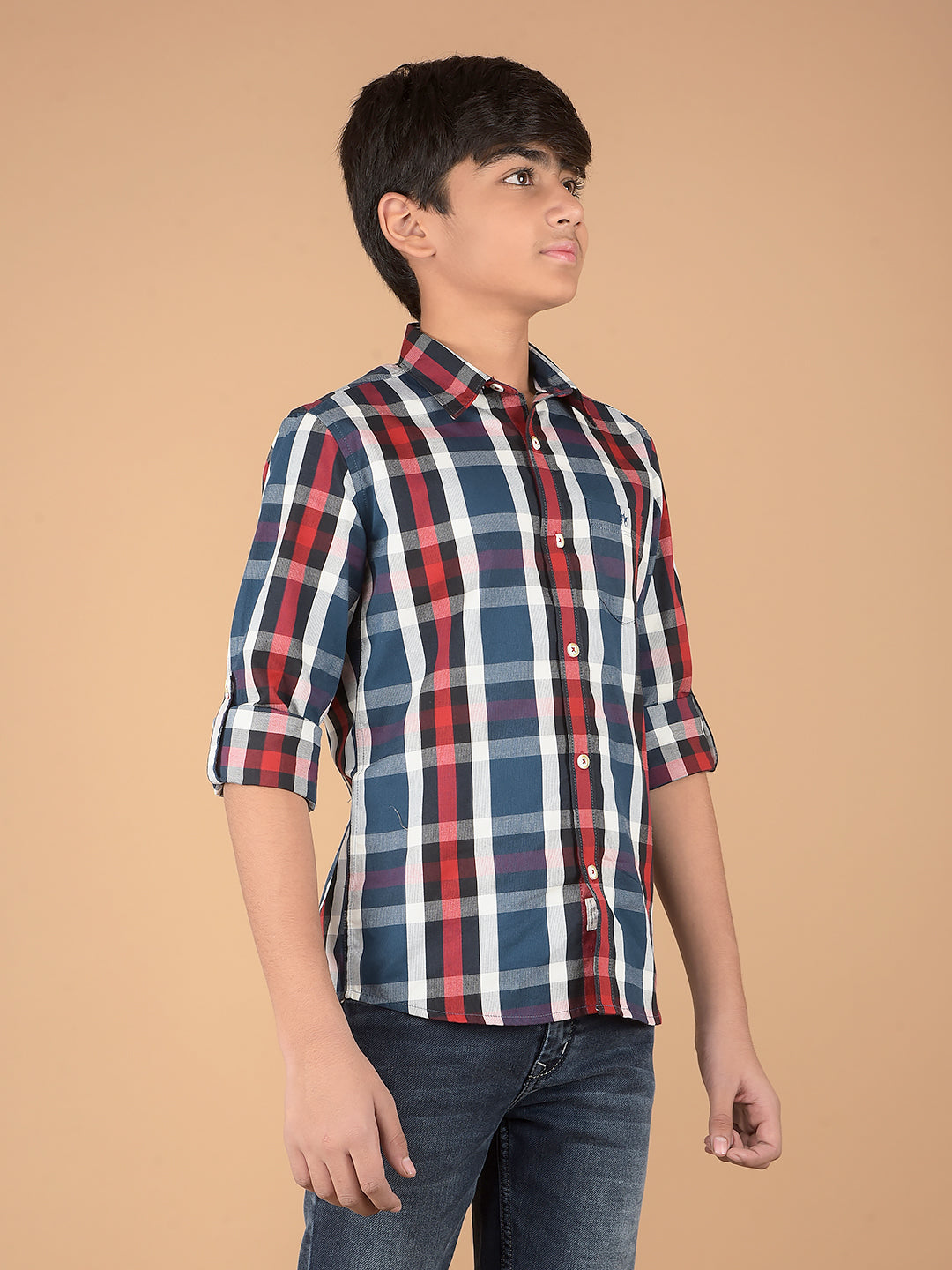 Multi-Color Checked 100% Cotton Shirt